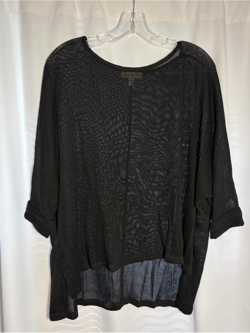 SHE + SKY Black Knit Sweater - Semi See Through size M